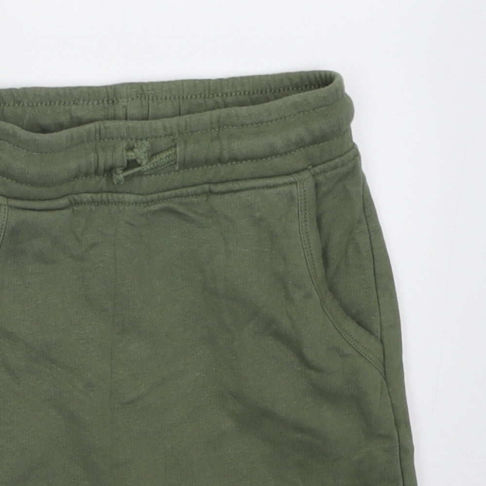 George Boys Green  Cotton Sweat Shorts Size 4-5 Years  Regular Tie