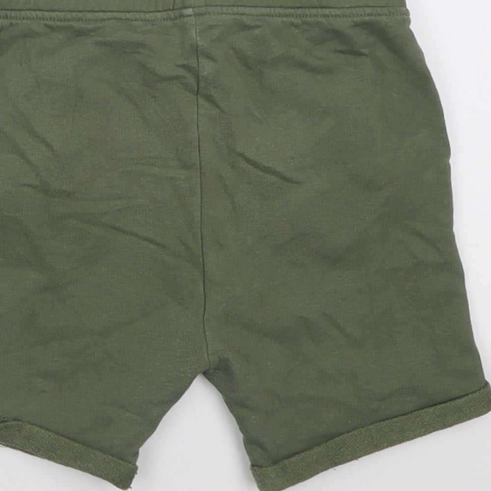George Boys Green  Cotton Sweat Shorts Size 4-5 Years  Regular Tie
