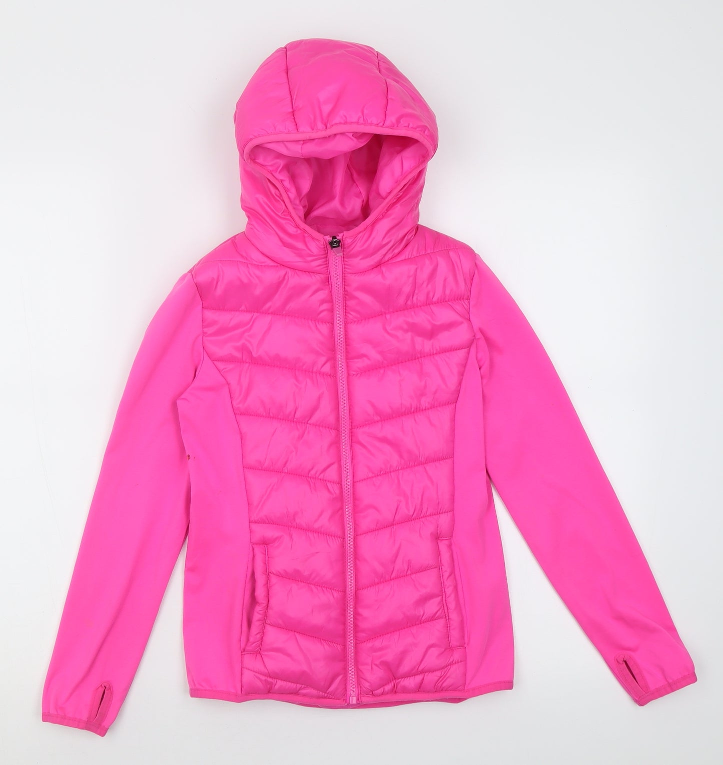 Dunnes Stores Girls Pink   Puffer Jacket Jacket Size 9-10 Years  Zip