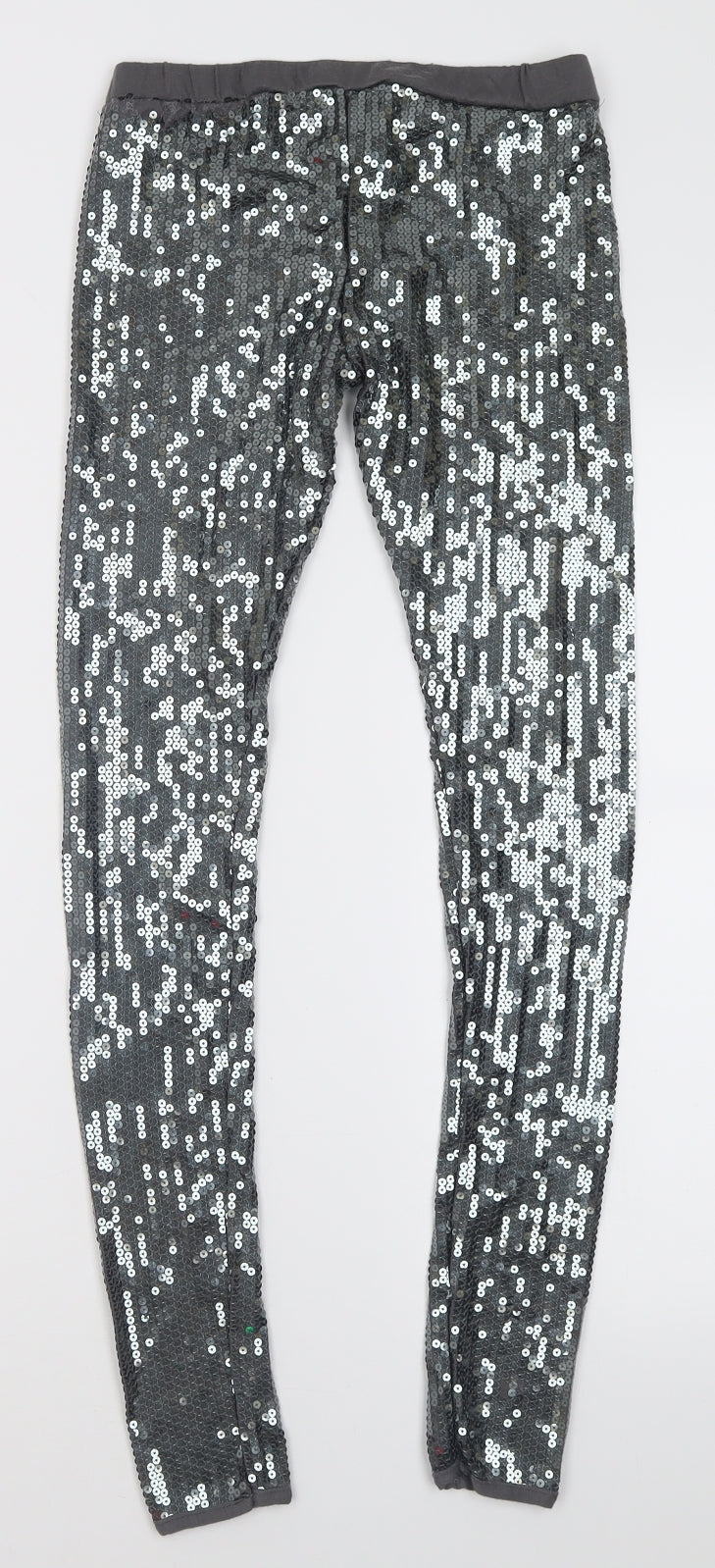 Atmosphere Womens Grey  Viscose Capri Leggings Size 8 L30 in   - Sequin detail