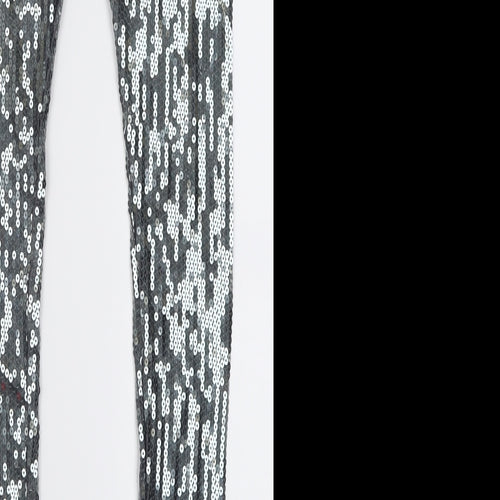 Atmosphere Womens Grey  Viscose Capri Leggings Size 8 L30 in   - Sequin detail
