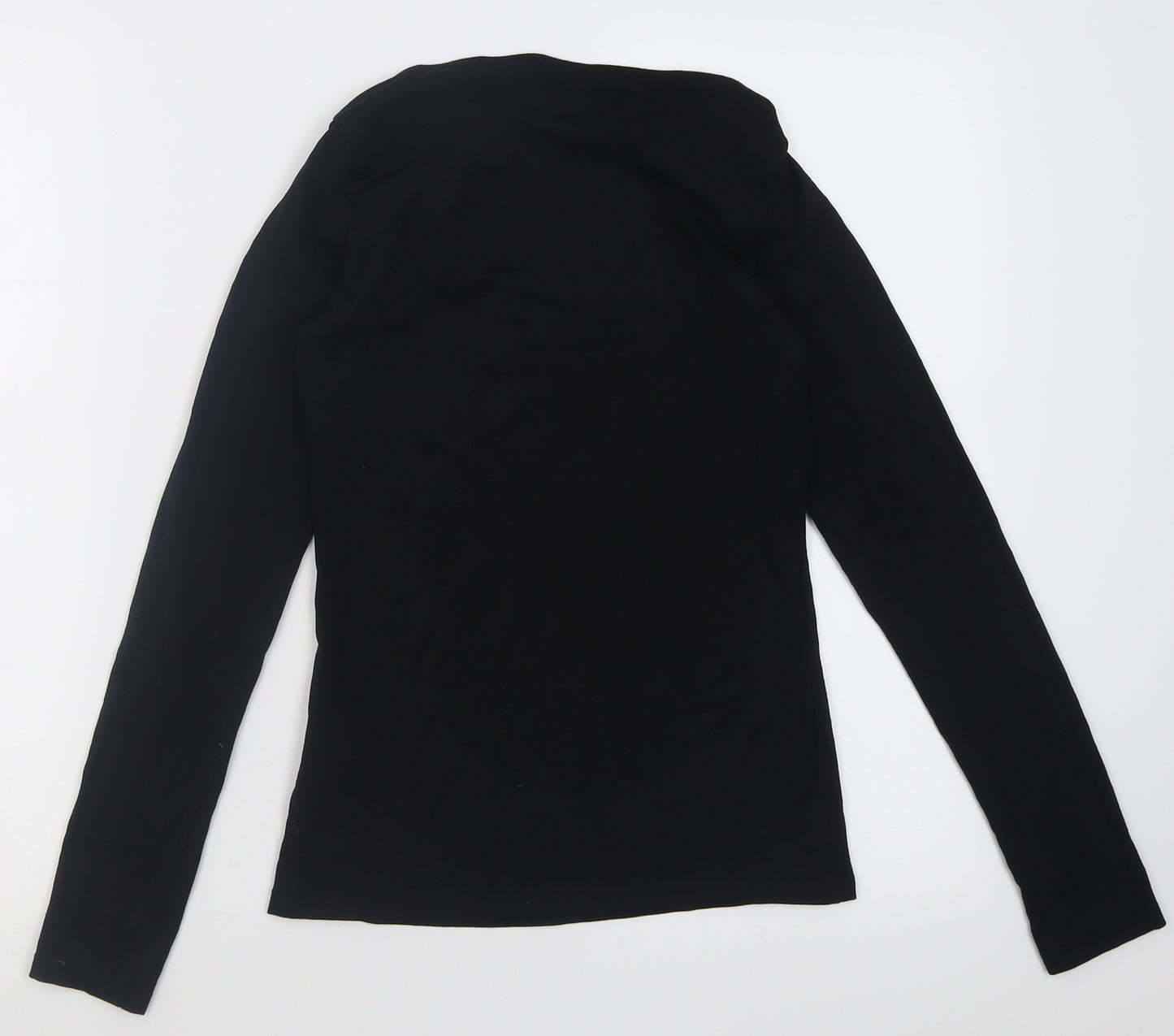 H&M Womens Black  Cotton Basic T-Shirt Size XL Boat Neck