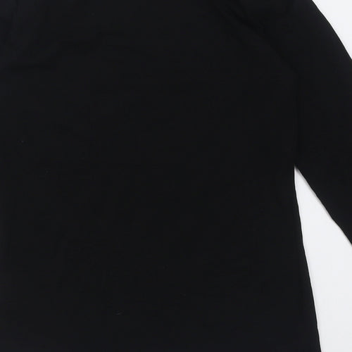 H&M Womens Black  Cotton Basic T-Shirt Size XL Boat Neck