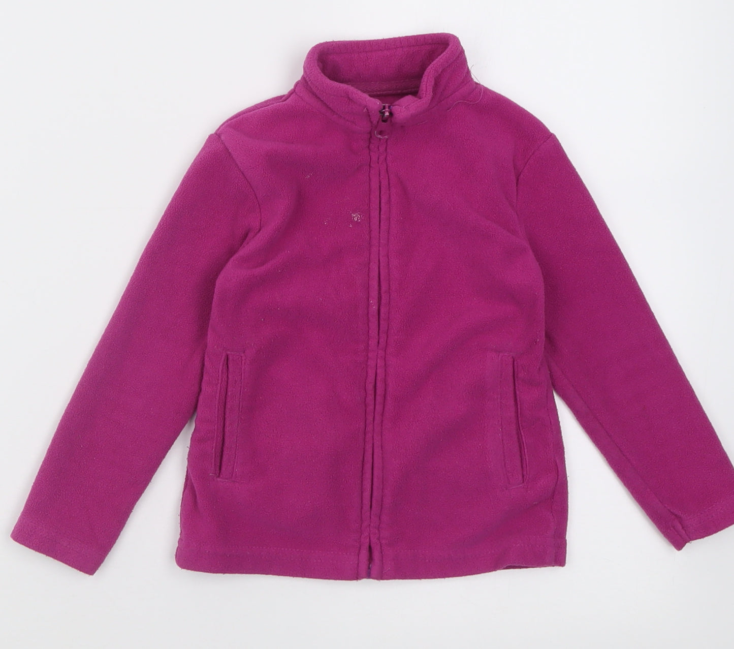 Dunnes Stores Girls Purple High Neck  Polyester Full Zip Jumper Size 3 Years  Zip