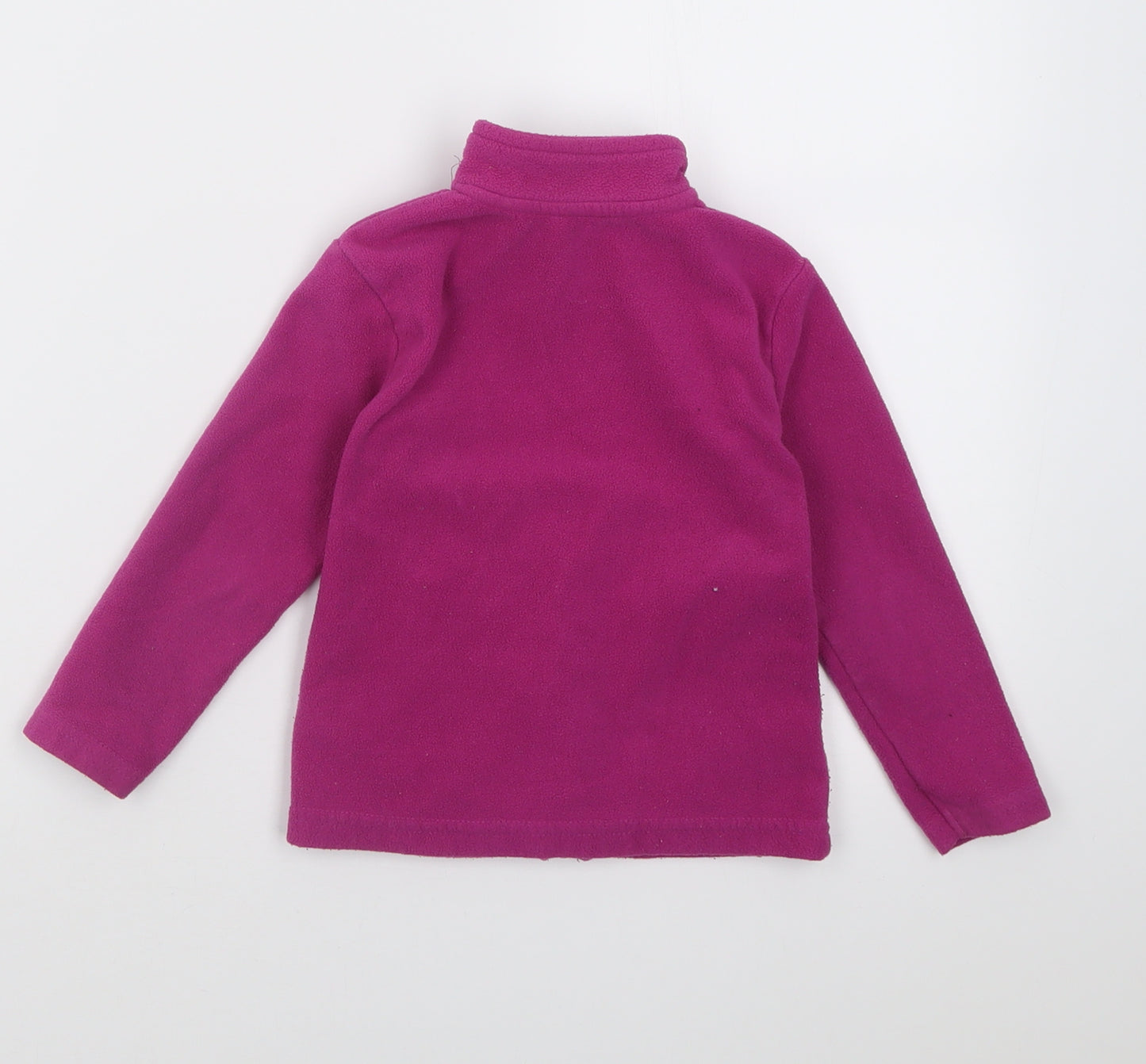 Dunnes Stores Girls Purple High Neck  Polyester Full Zip Jumper Size 3 Years  Zip