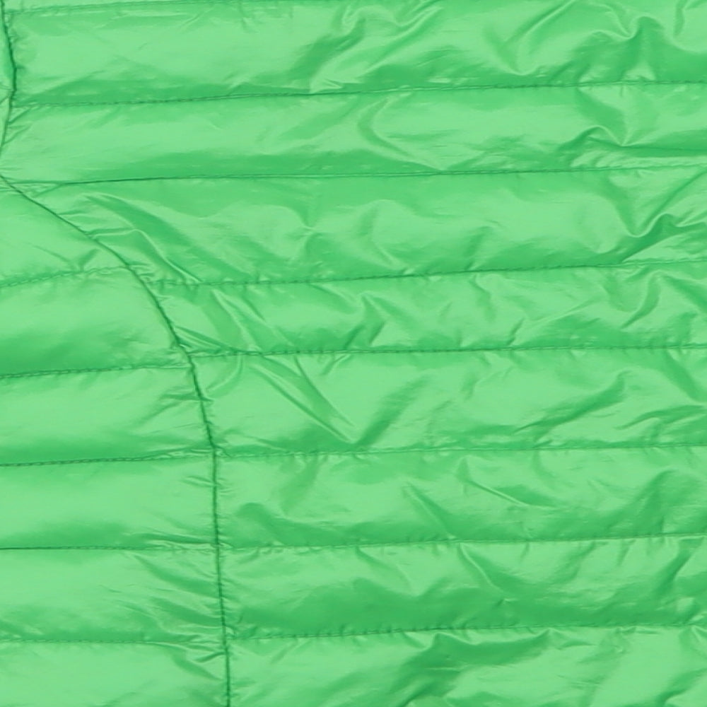 United Colors of Benetton Girls Green   Puffer Jacket Jacket Size 6-7 Years  Zip