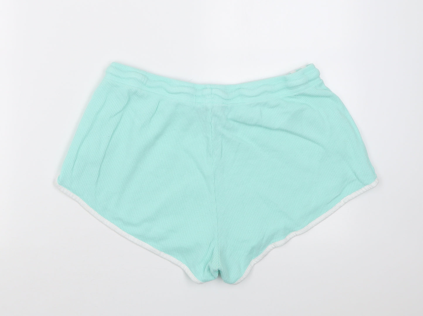 Primark Womens Blue  Cotton Sweat Shorts Size M  Regular Tie