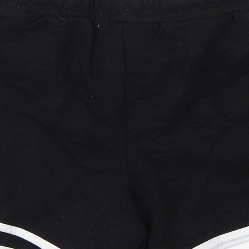 Primark Girls Black  Cotton Hot Pants Shorts Size 13-14 Years  Regular Tie