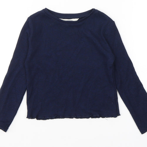 Angel Girls Blue  Polyester Pullover Casual Size 2-3 Years Round Neck
