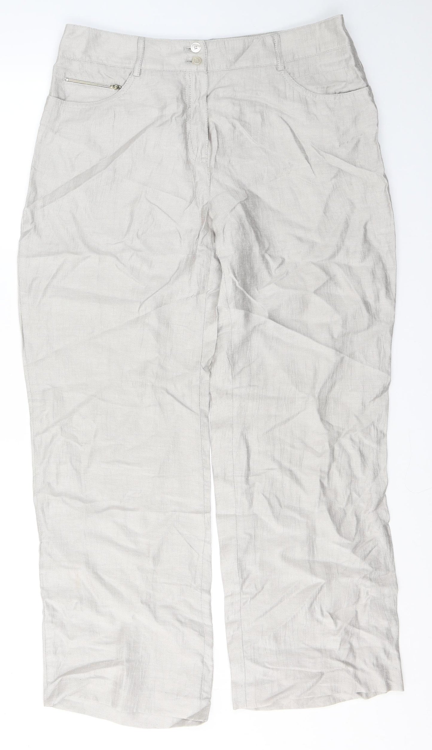 Gelco Womens Beige  Polyester Trousers  Size 18 L30 in Regular