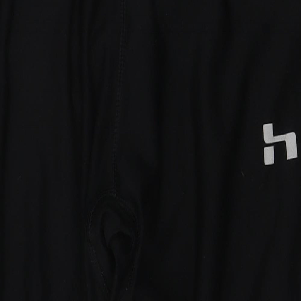 Hind Womens Black  Polyester Compression Shorts Size 12 L18.5 in Regular Tie