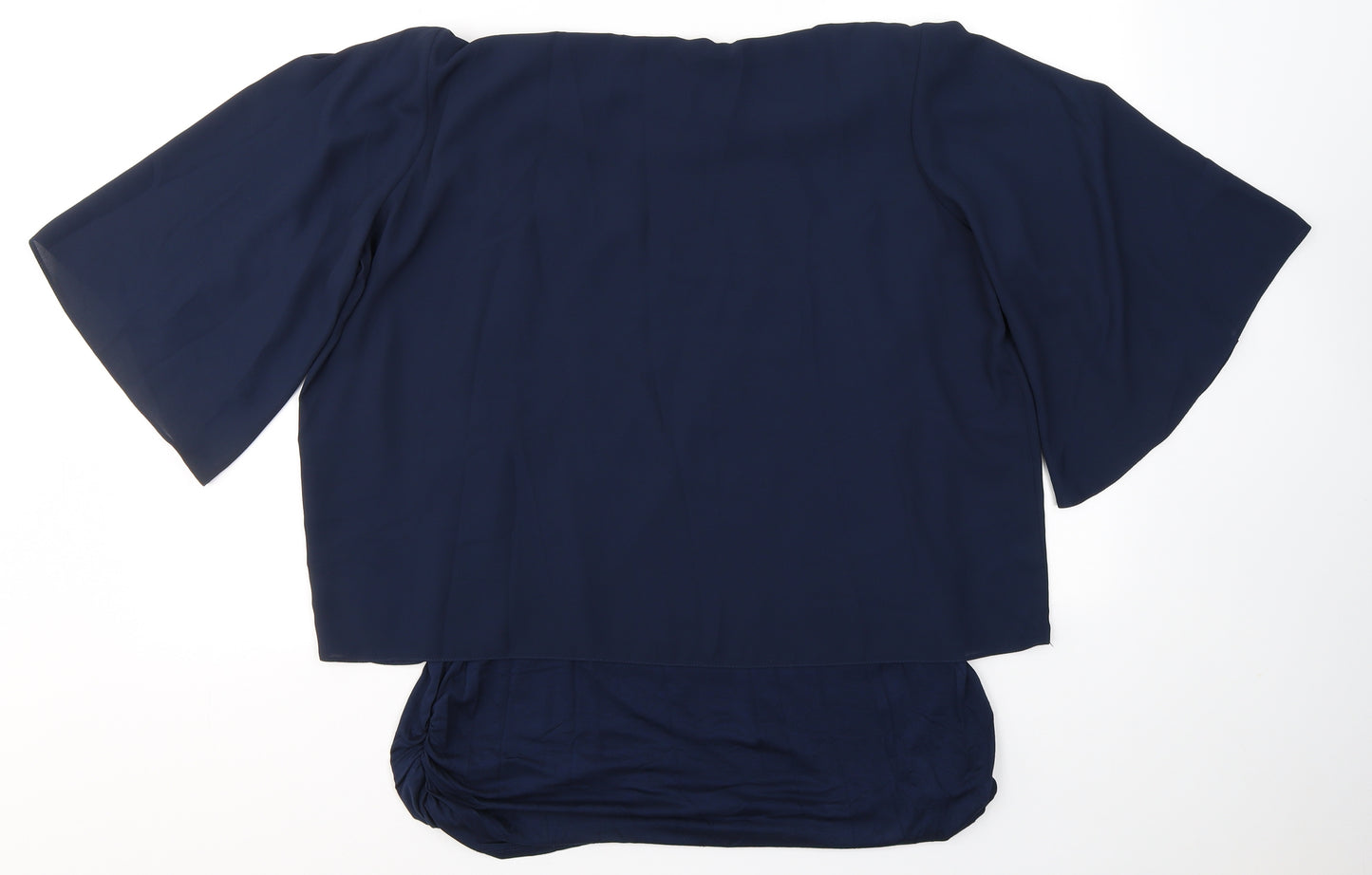 Dunnes Stores Womens Blue  Polyester Tunic Blouse Size XL Round Neck