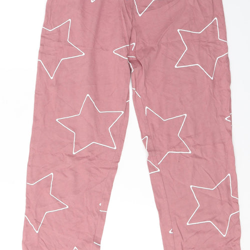 NEXT Womens Pink  Cotton Capri Pyjama Pants Size S   - Stars