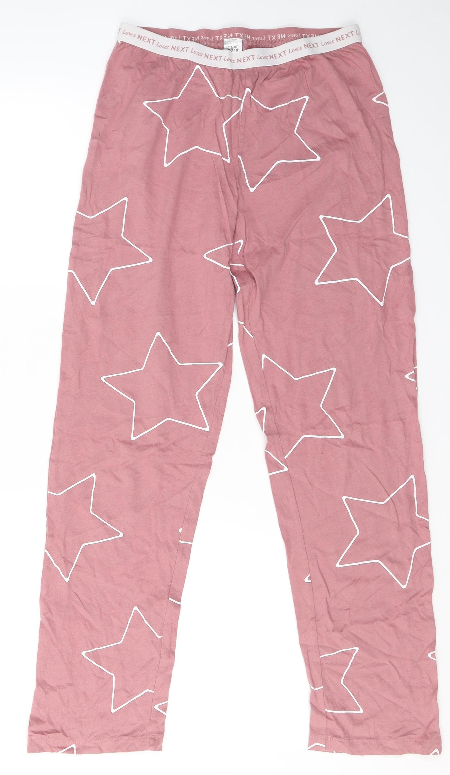 NEXT Womens Pink  Cotton Capri Pyjama Pants Size S   - Stars