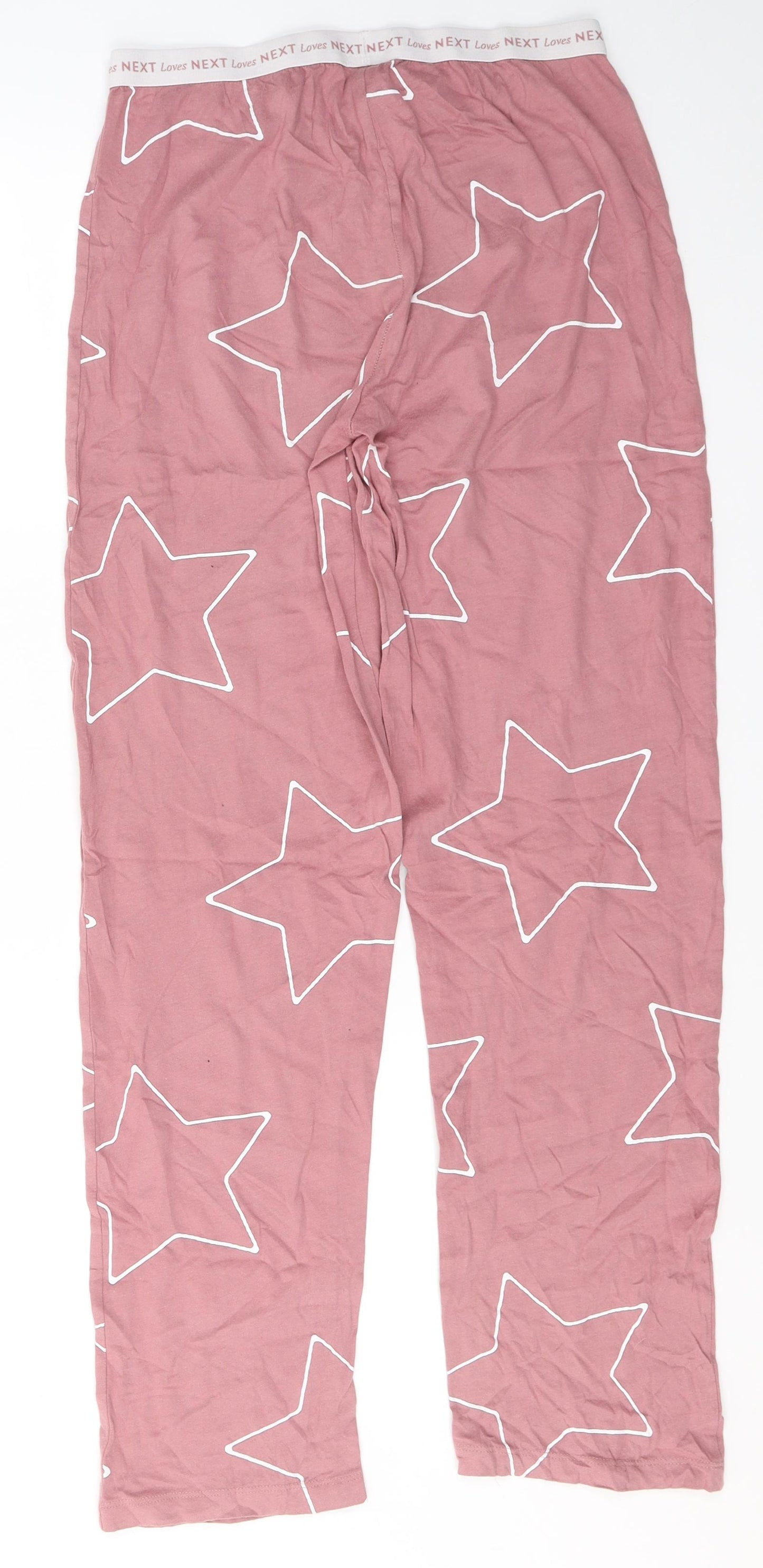 NEXT Womens Pink  Cotton Capri Pyjama Pants Size S   - Stars