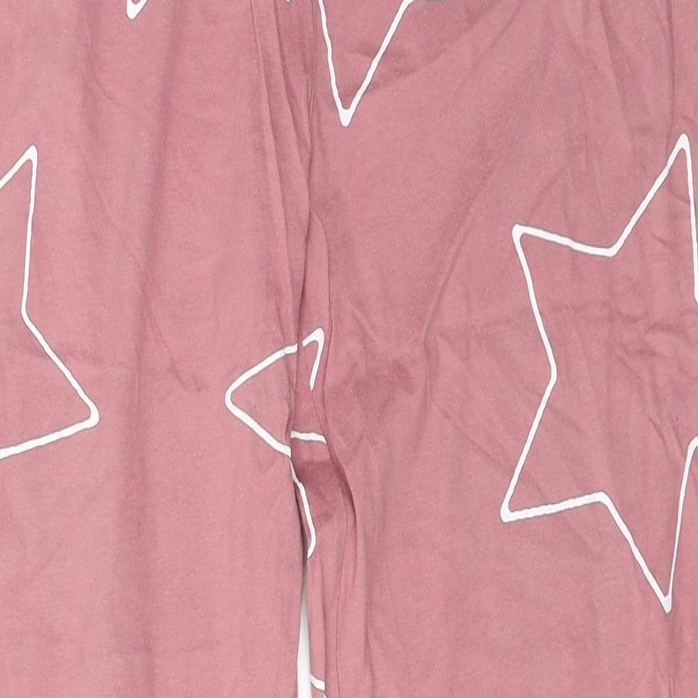 NEXT Womens Pink  Cotton Capri Pyjama Pants Size S   - Stars