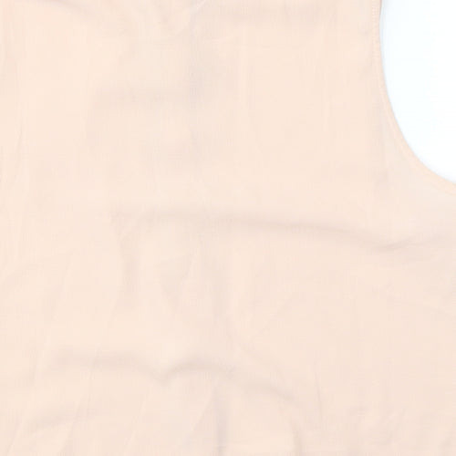 New Look Girls Pink  Polyester Camisole Button-Up Size 15 Years Collared Button