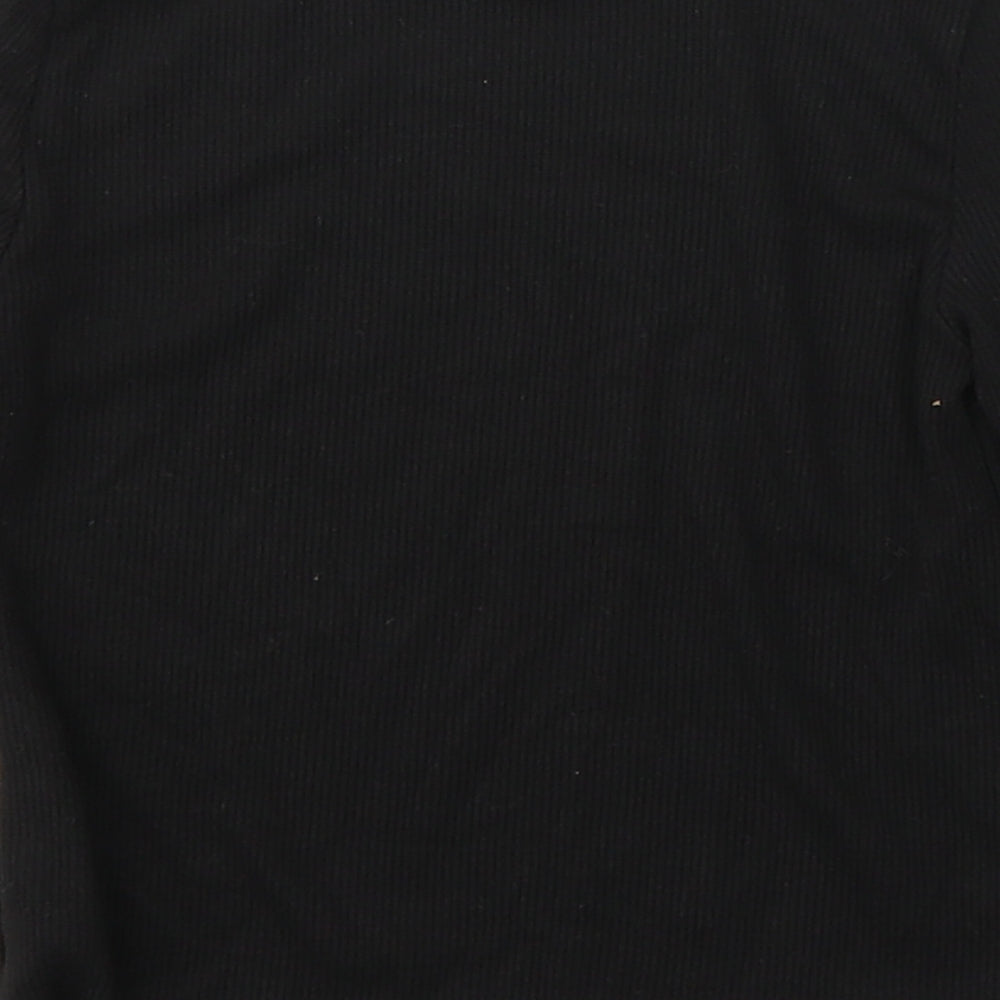 Angel Girls Black  Polyester Jersey Casual Size 3-4 Years Round Neck Pullover