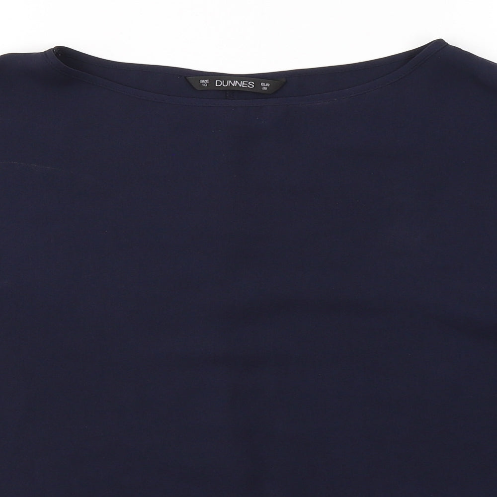 Dunnes Stores Womens Blue  Polyester Camisole Blouse Size 10 Round Neck