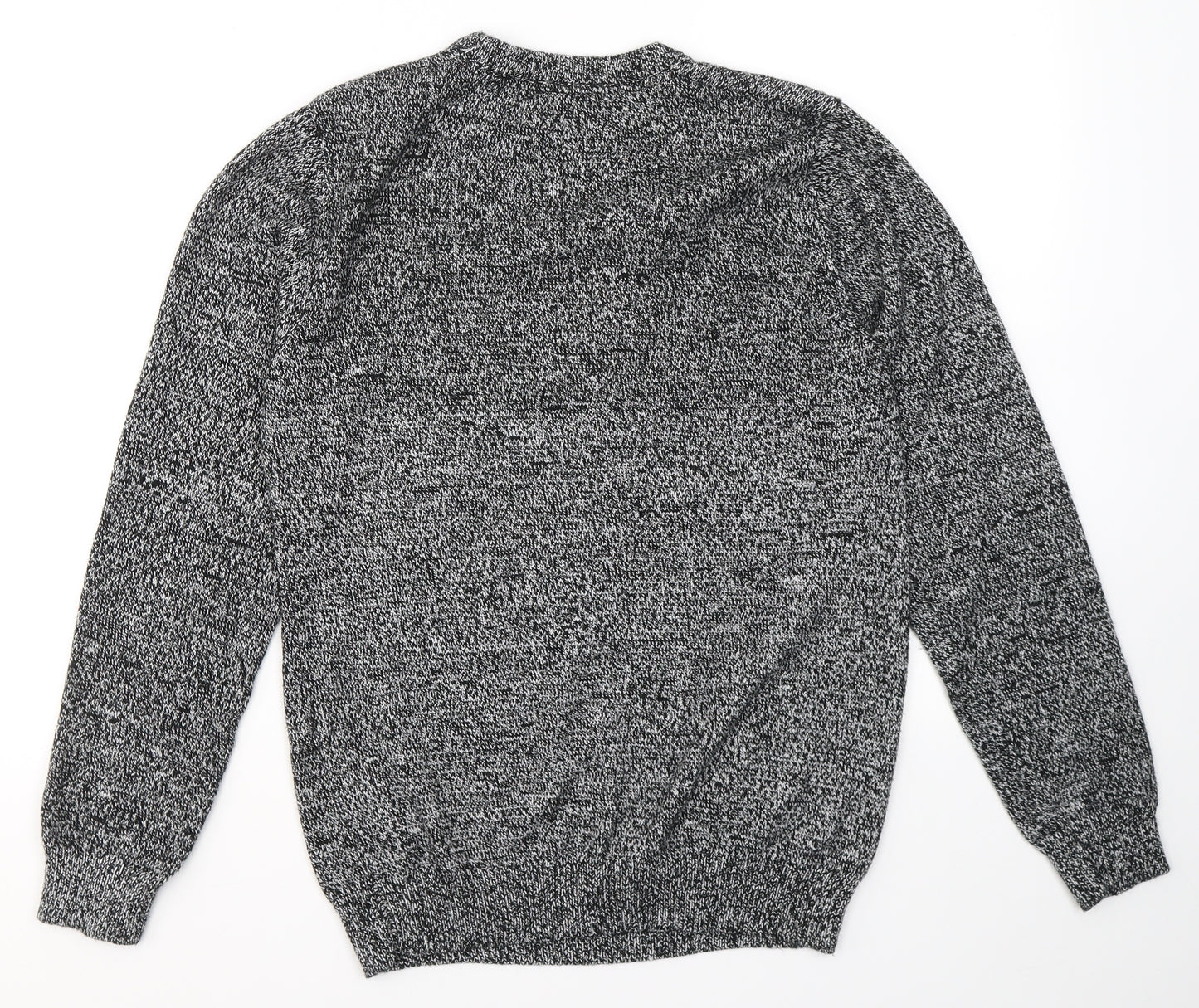 ACW 85  Mens Black Round Neck  Acrylic Pullover Jumper Size M   - Christmas jumper