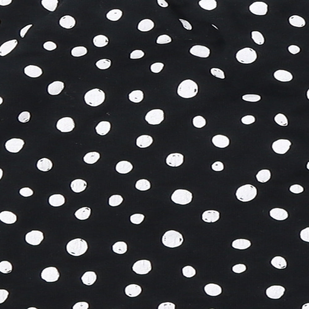 George Girls Black Polka Dot Cotton Mini Skirt Size 9-10 Years  Regular Tie