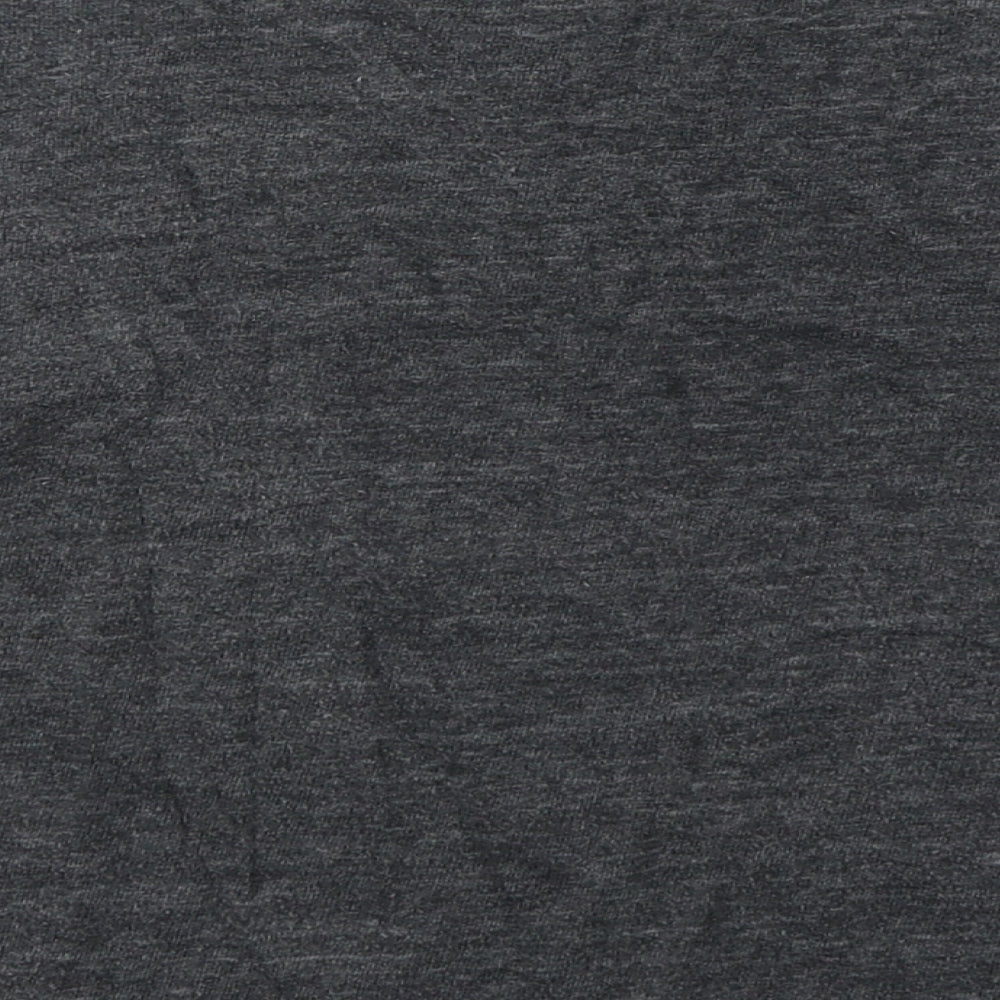 FOREVER 21 Womens Grey  Cotton Cropped T-Shirt Size S Round Neck