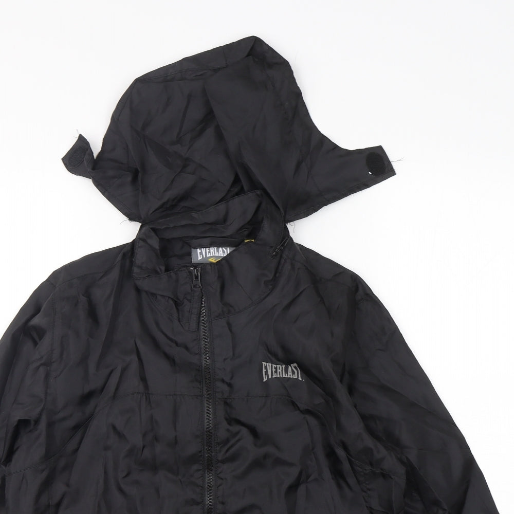 Everlast Boys Black   Windbreaker Jacket Size 13 Years  Zip