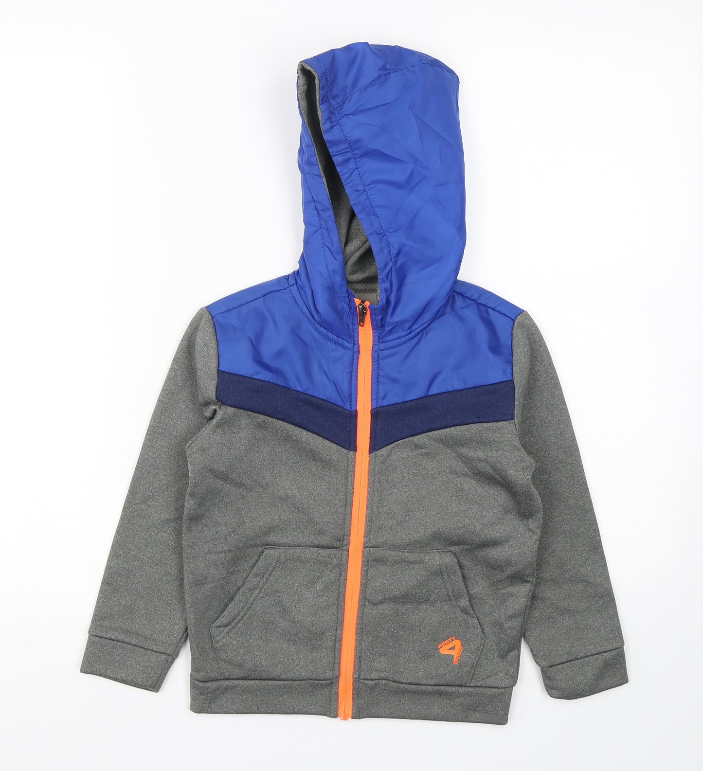 Dunnes Stores Boys Multicoloured  Polyester Full Zip Hoodie Size 5-6 Years  Zip