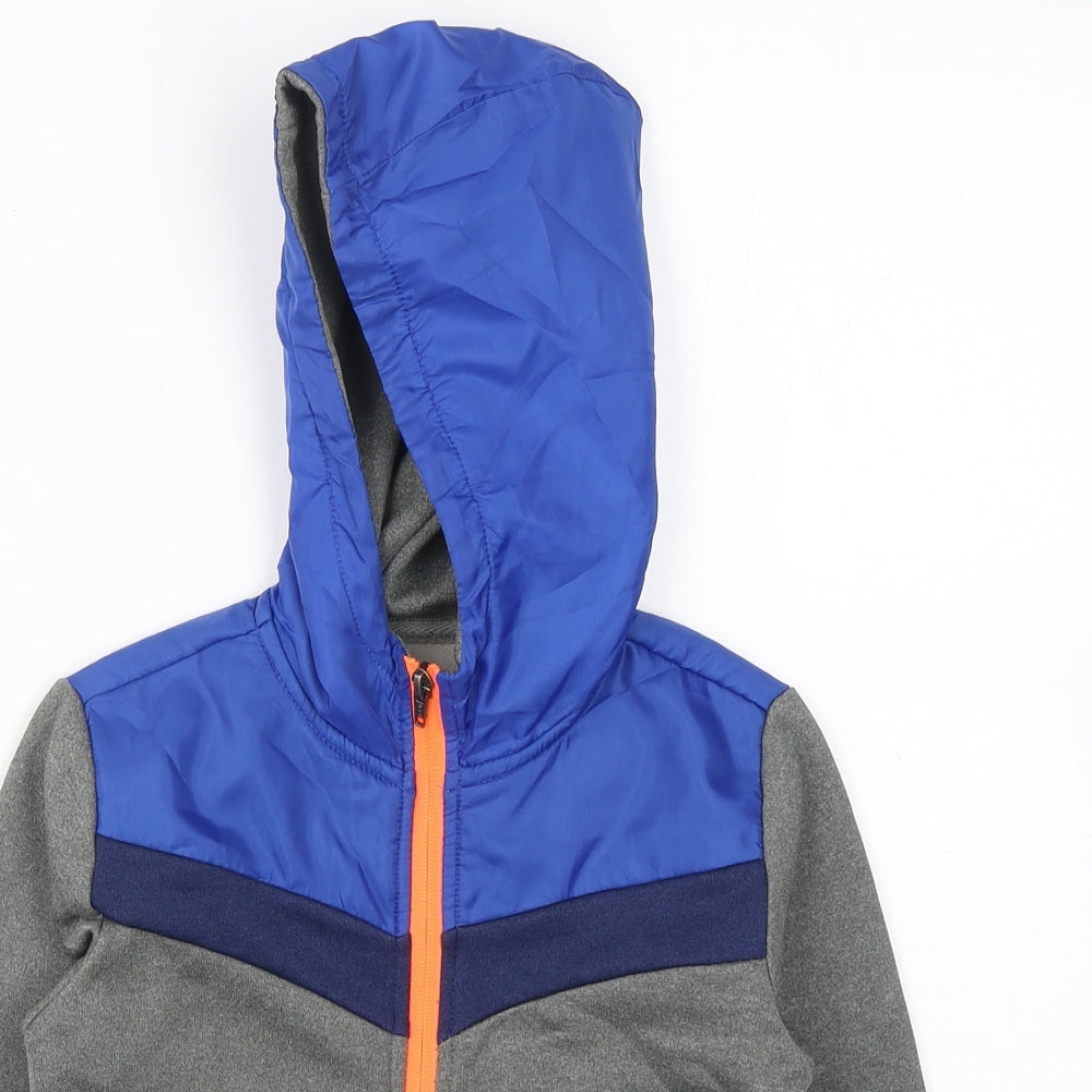Dunnes Stores Boys Multicoloured  Polyester Full Zip Hoodie Size 5-6 Years  Zip
