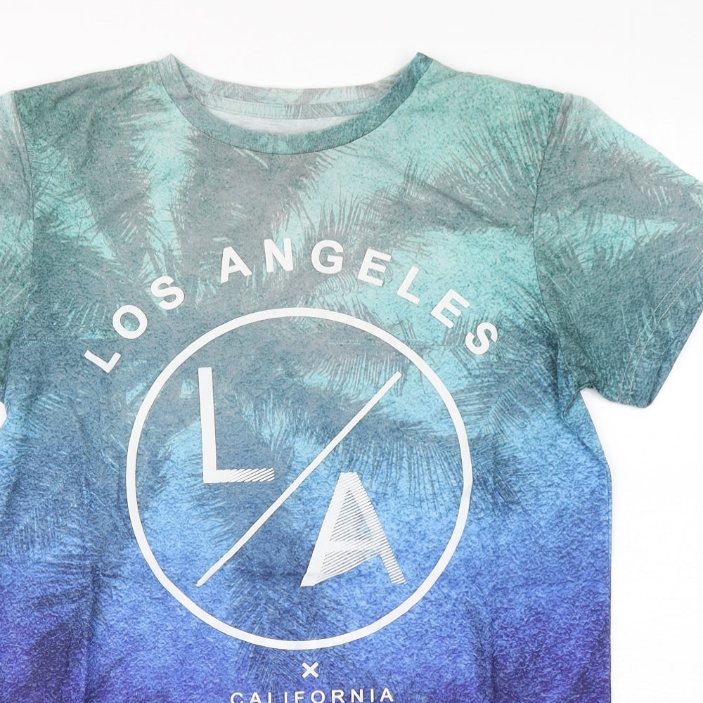 Rebel Boys Multicoloured  Polyester Basic T-Shirt Size 12-13 Years Round Neck Pullover - Los Angeles