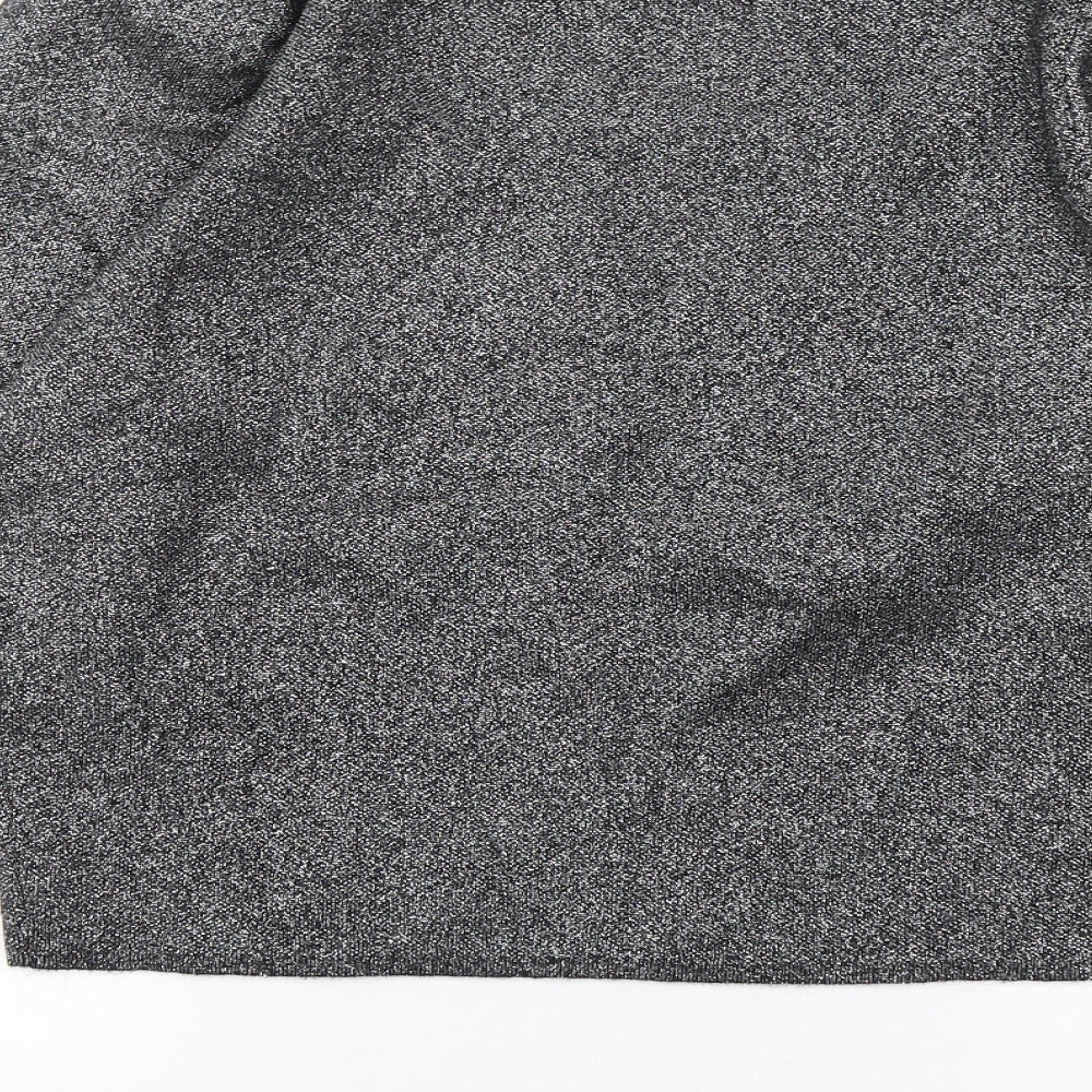 New Look Womens Silver Round Neck  Viscose Pullover Jumper Size 14