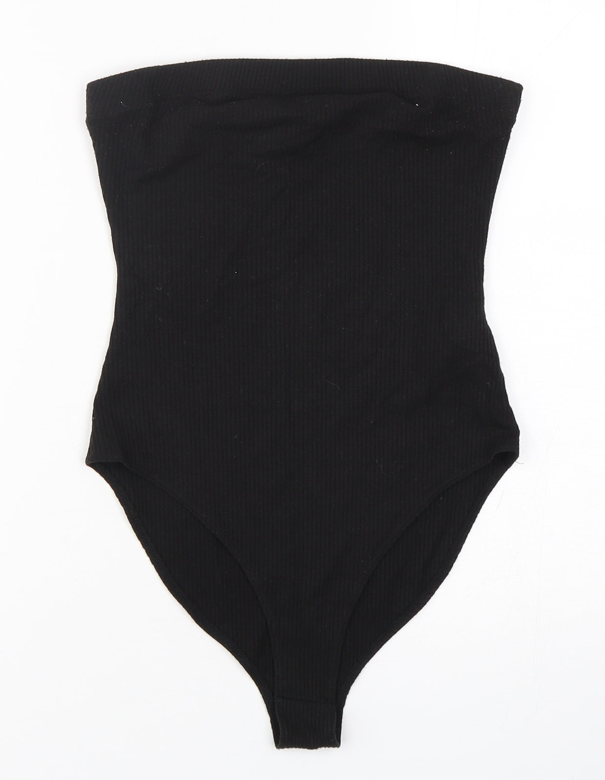 FOREVER 21 Womens Black  Polyester Bodysuit One-Piece Size S  Snap