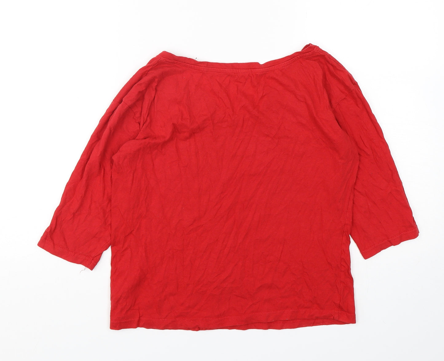 Love To Lounge Womens Red  Cotton Top Pyjama Top Size 6