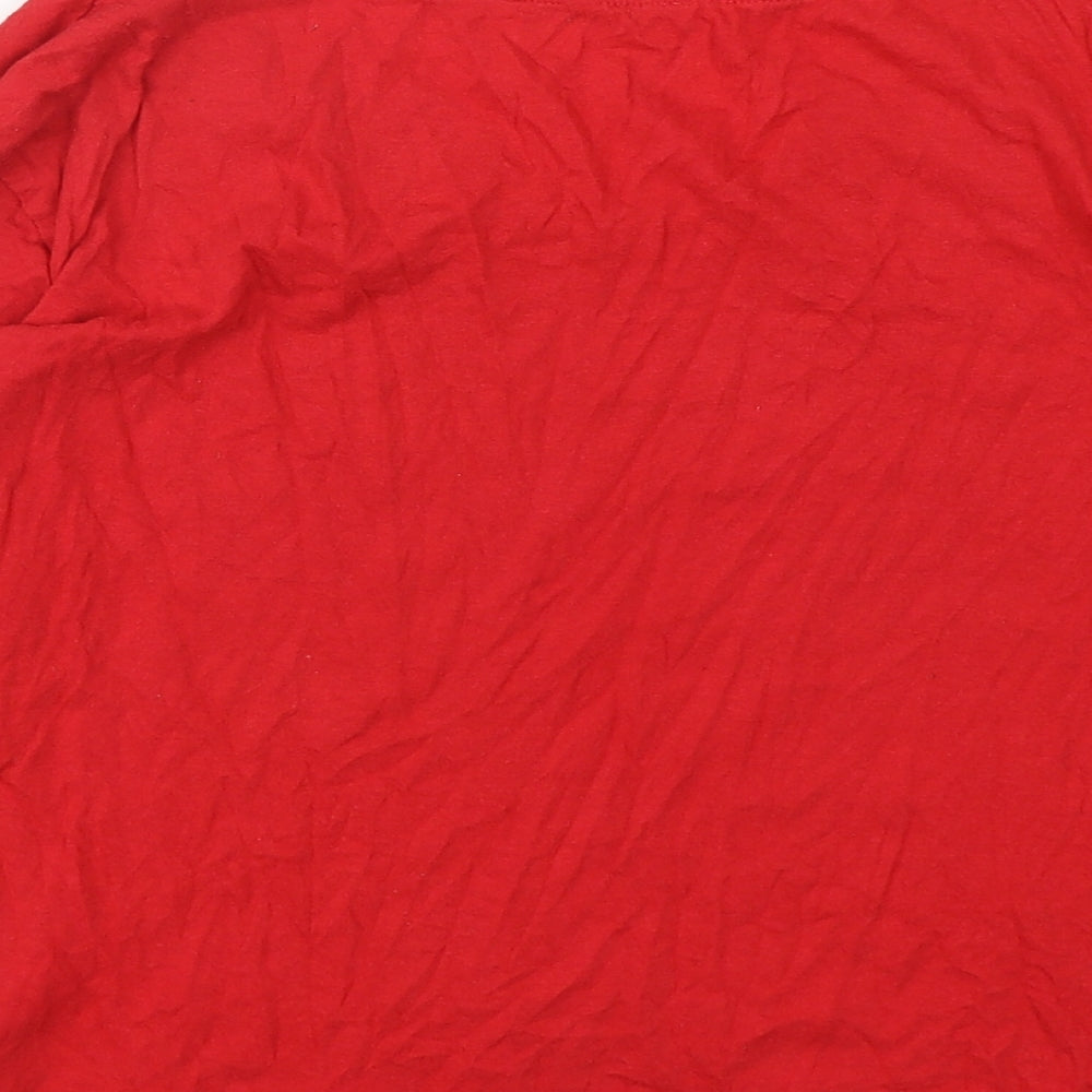 Love To Lounge Womens Red  Cotton Top Pyjama Top Size 6