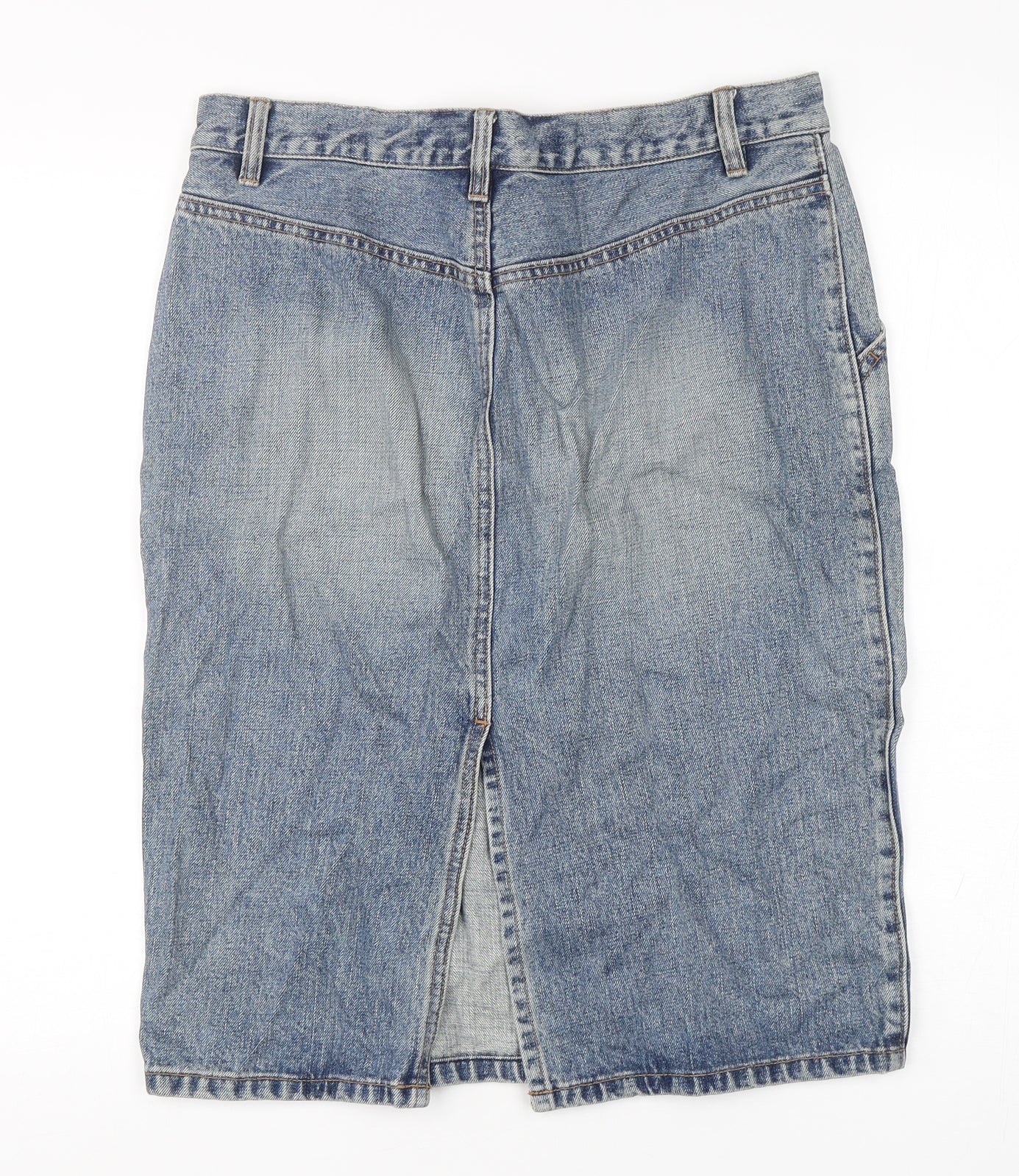 Gap Womens Blue  Cotton Straight & Pencil Skirt Size 8