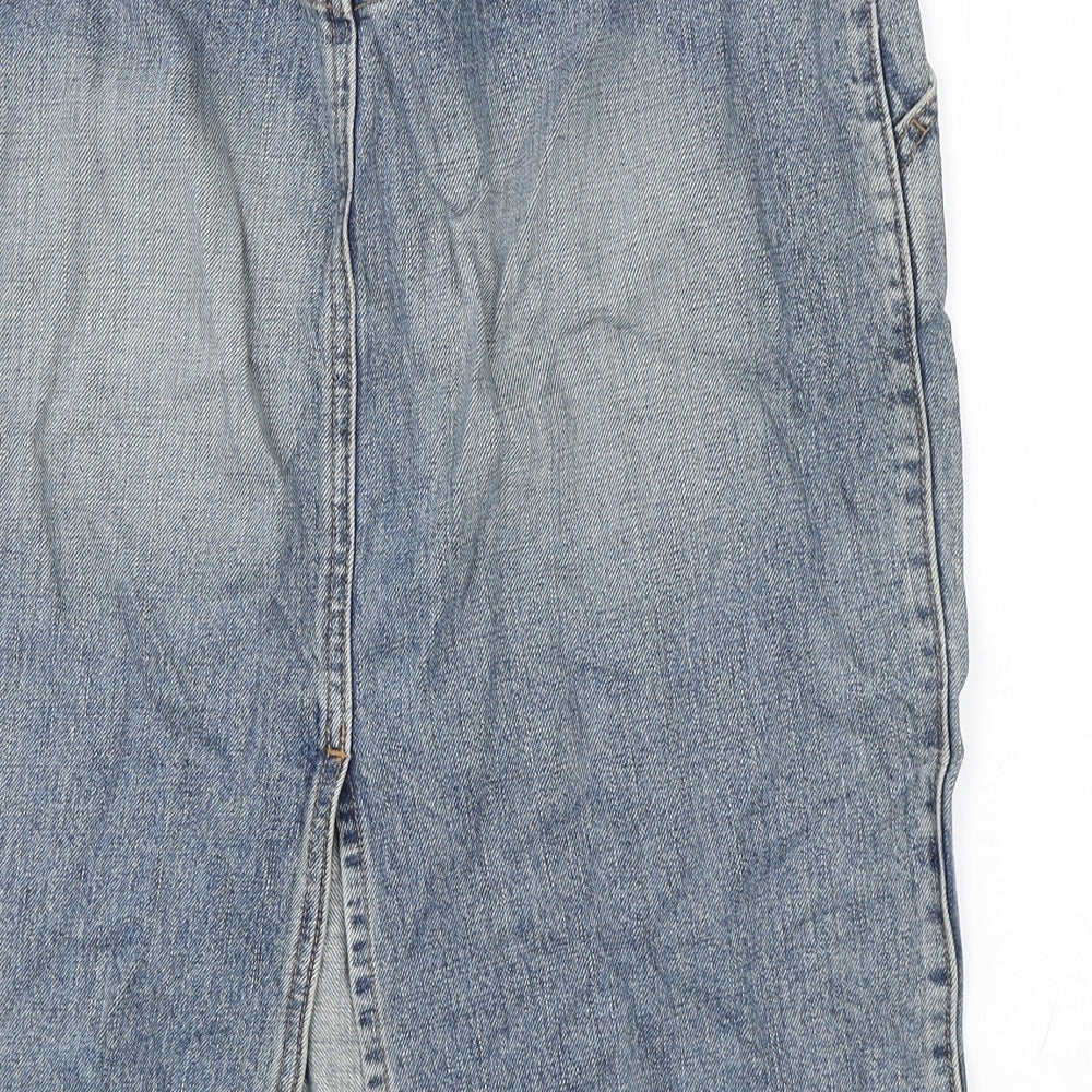 Gap Womens Blue  Cotton Straight & Pencil Skirt Size 8