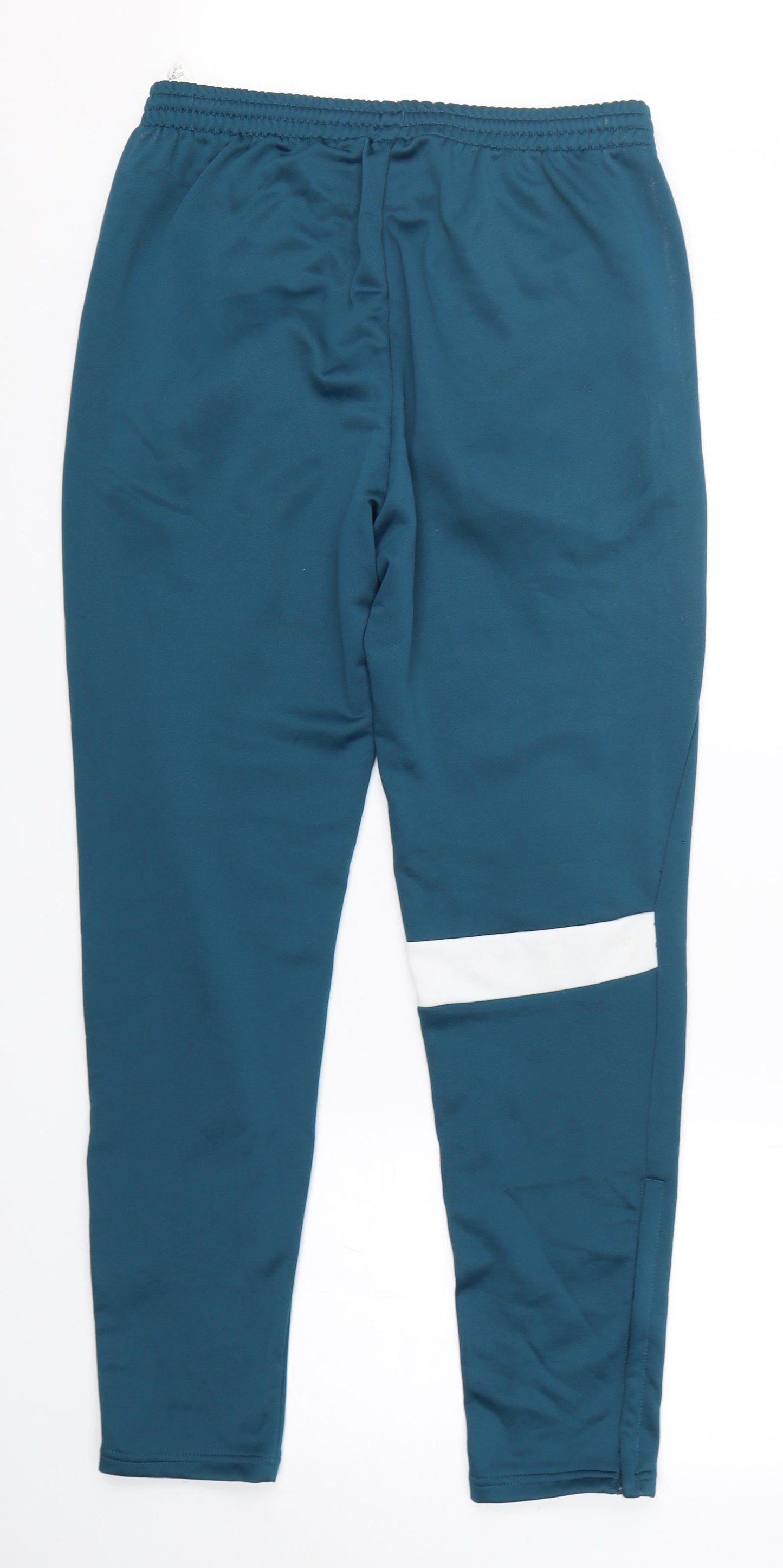 Kappa Mens Green  Polyester Jogger Trousers Size L L30 in Regular Drawstring - Leeds United