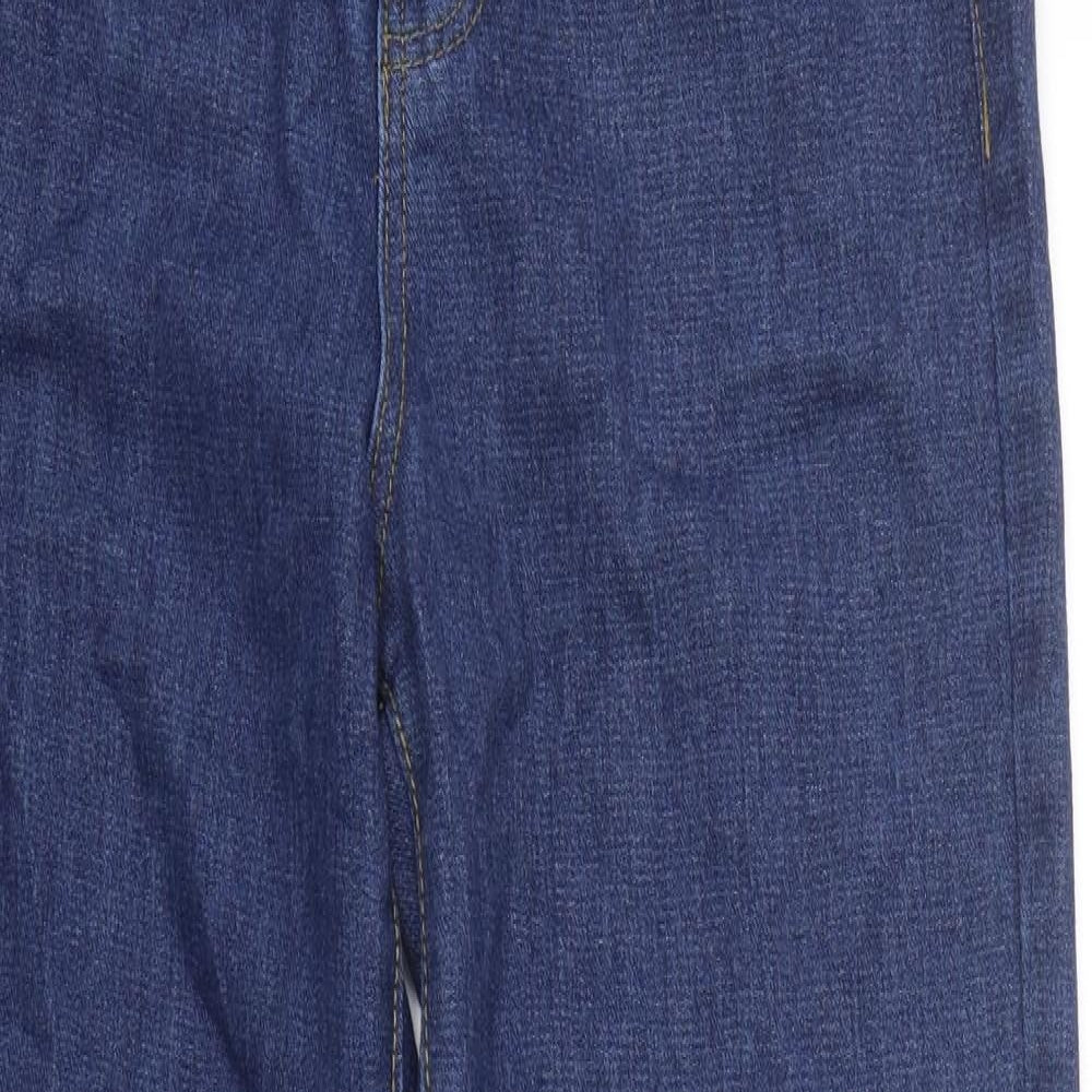 PRETTYLITTLETHING Womens Blue  Cotton Mom Jeans Size 8 L30 in Regular