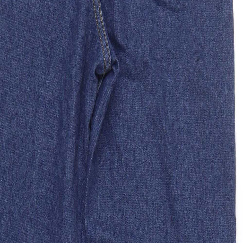 PRETTYLITTLETHING Womens Blue  Cotton Mom Jeans Size 8 L30 in Regular