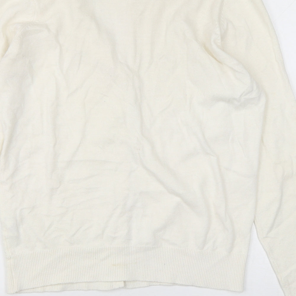 Atmosphere  Womens Beige V-Neck  Cotton Cardigan Jumper Size 12