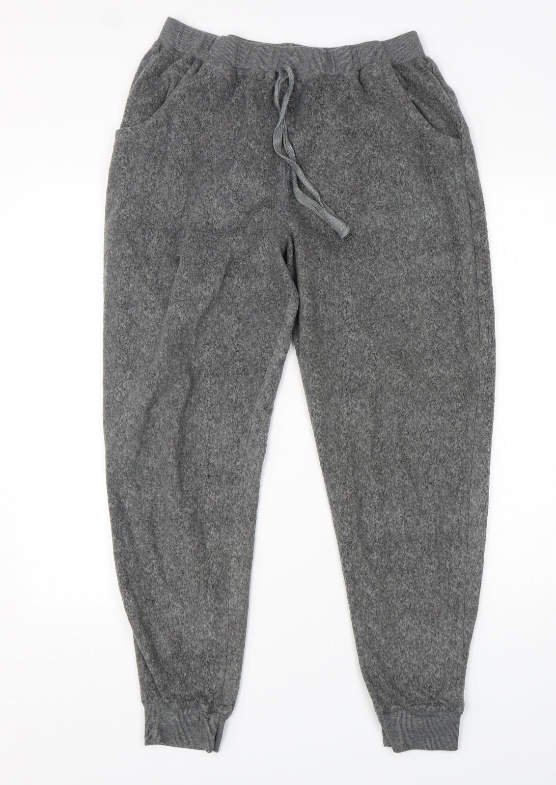 F&F Womens Grey Solid Polyester  Pyjama Pants Size L