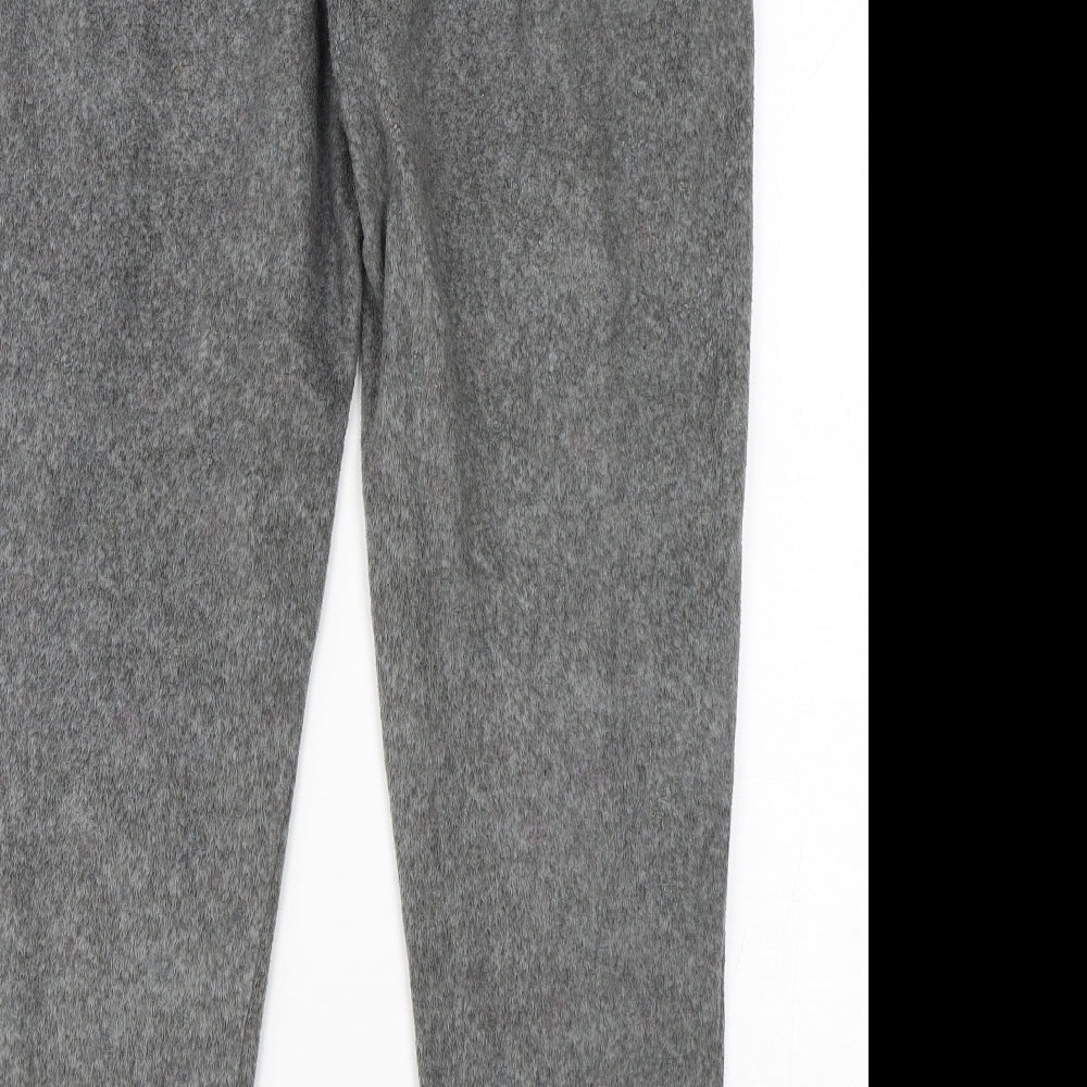 F&F Womens Grey Solid Polyester  Pyjama Pants Size L