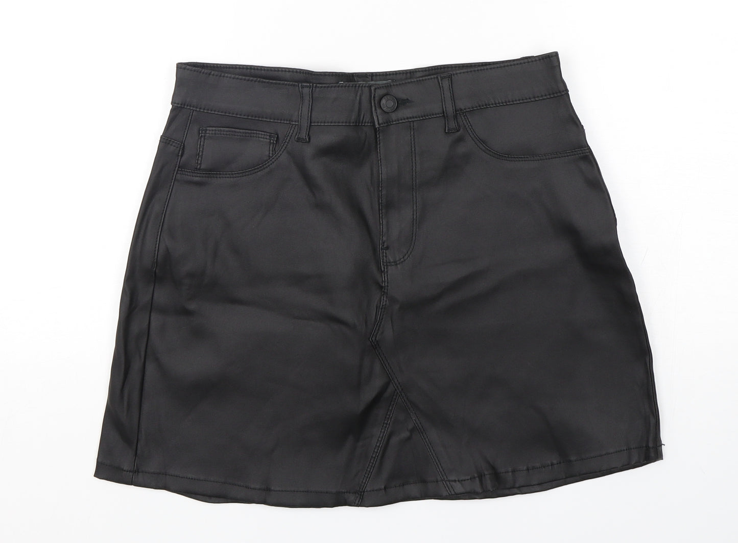 Primark Womens Black  Polyester Mini Skirt Size 14