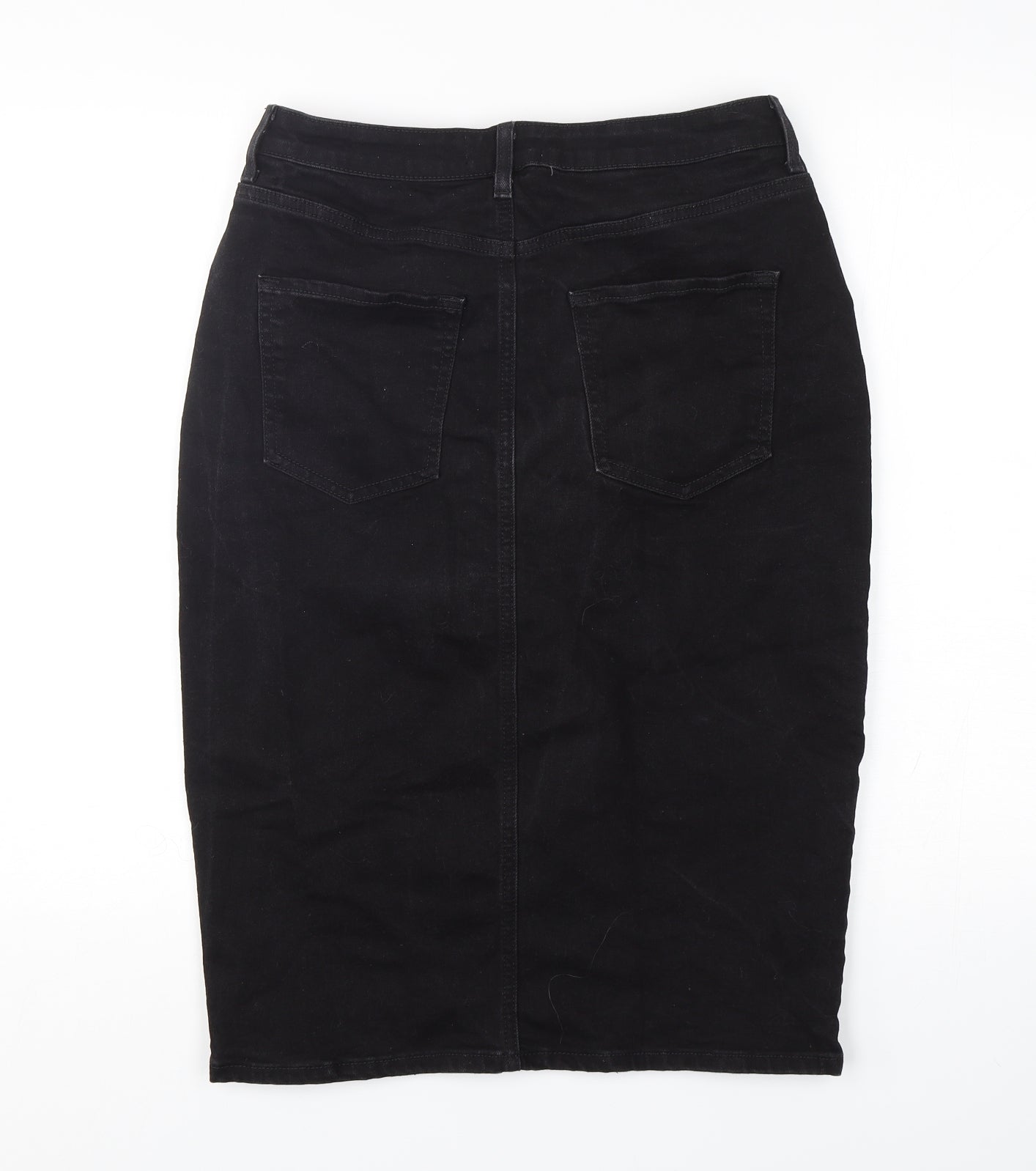 New Look Womens Black  Cotton Straight & Pencil Skirt Size 14