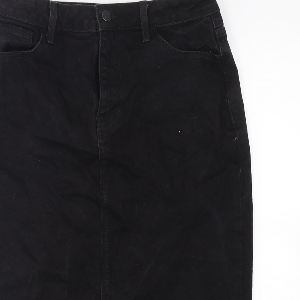 New Look Womens Black  Cotton Straight & Pencil Skirt Size 14