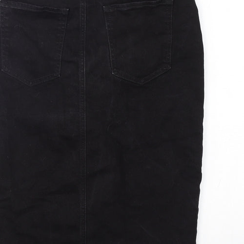 New Look Womens Black  Cotton Straight & Pencil Skirt Size 14