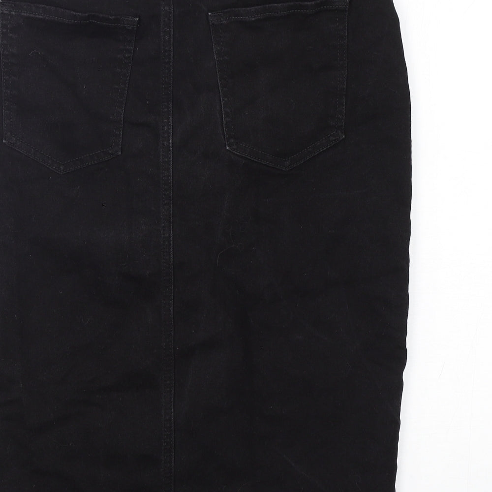 New Look Womens Black  Cotton Straight & Pencil Skirt Size 14