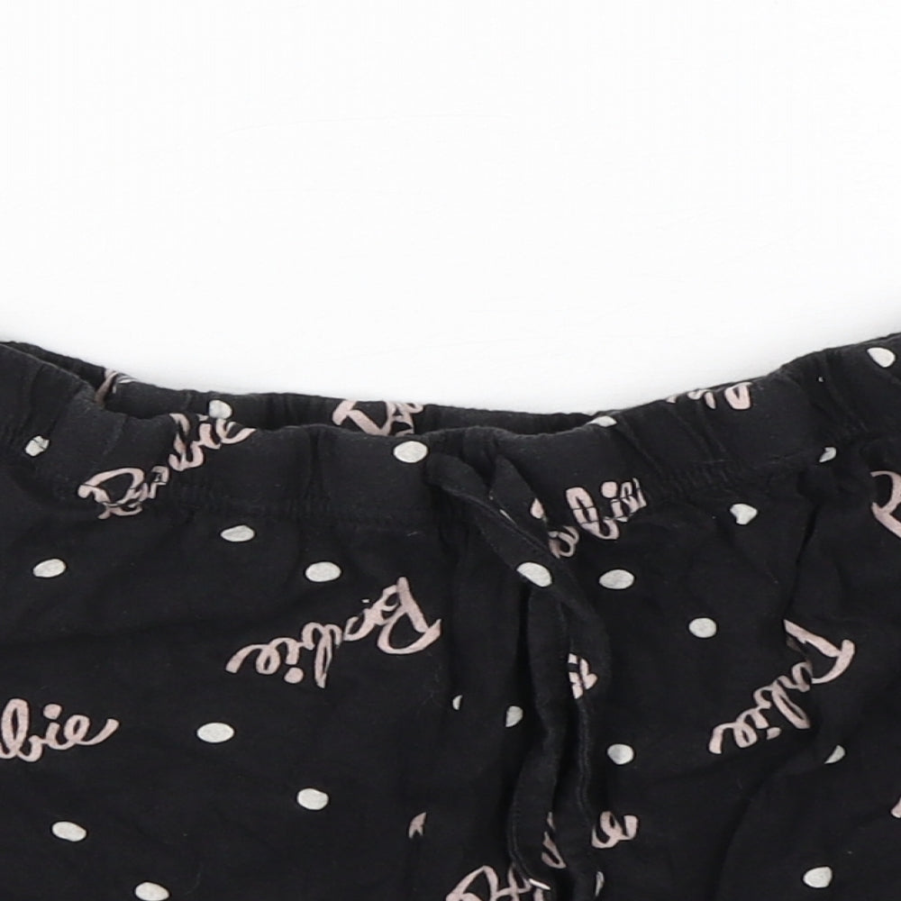 Primark Womens Black Geometric Cotton  Sleep Shorts Size 12   - barbie