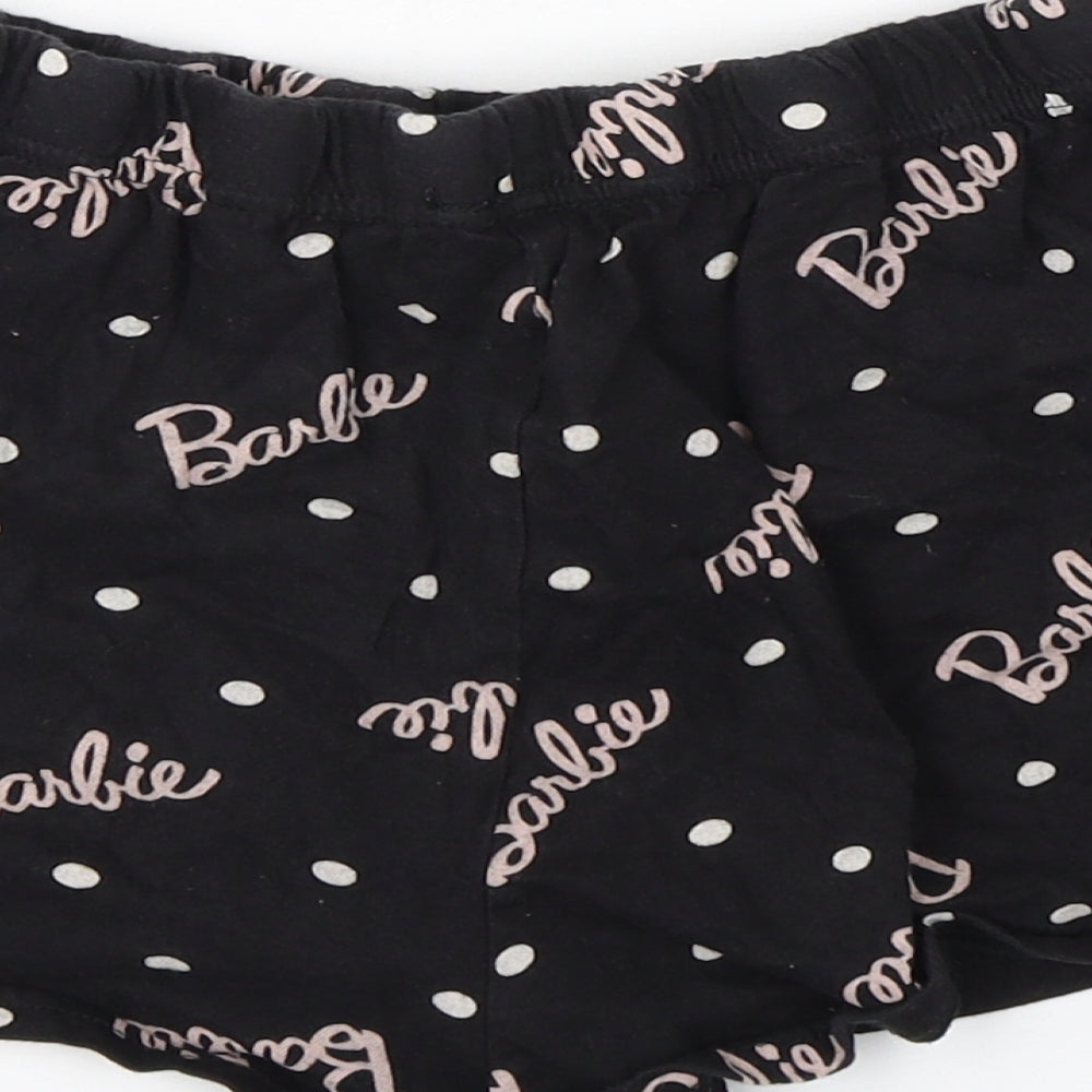 Primark Womens Black Geometric Cotton  Sleep Shorts Size 12   - barbie