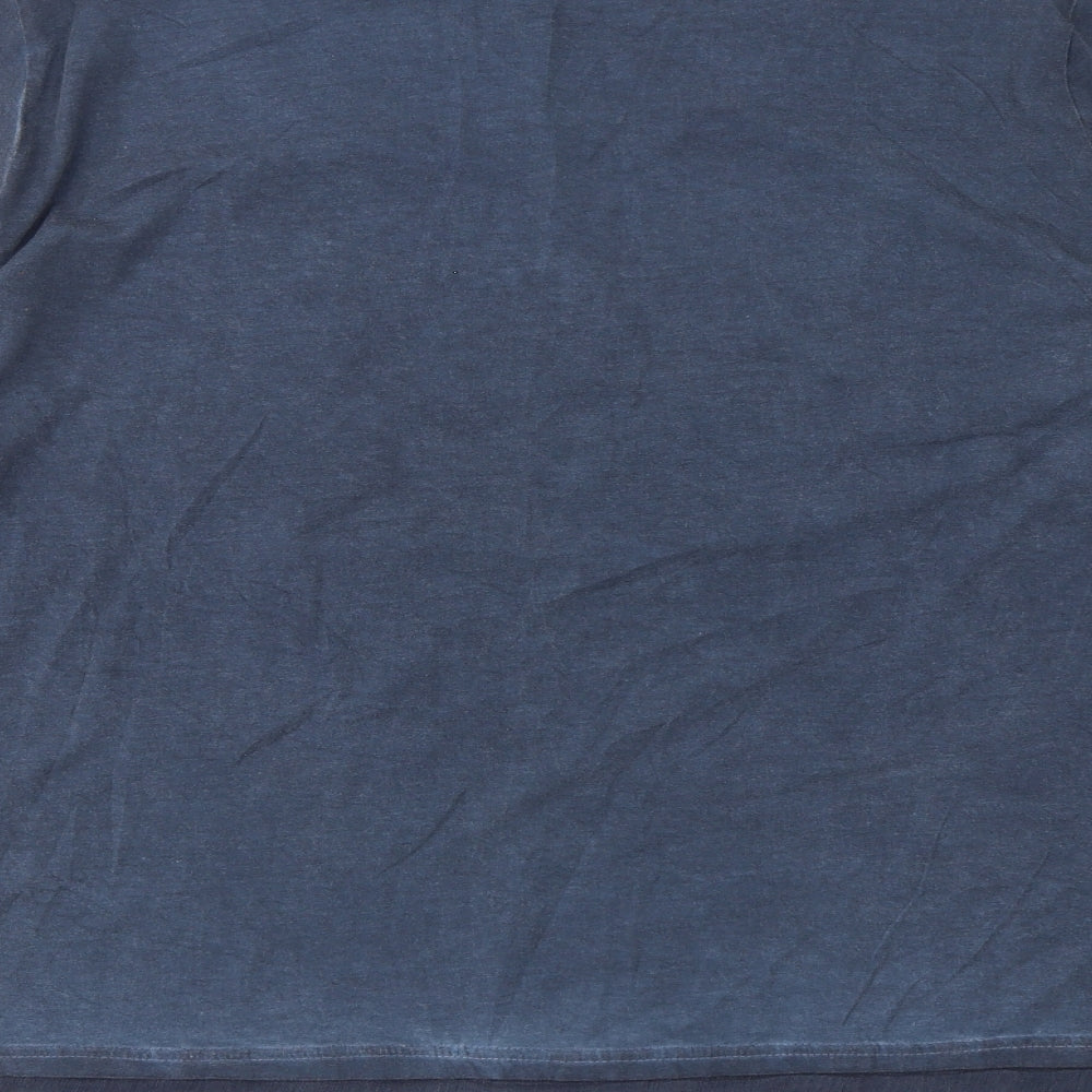 Yest Womens Blue  Cotton Tunic T-Shirt Size 20 Round Neck